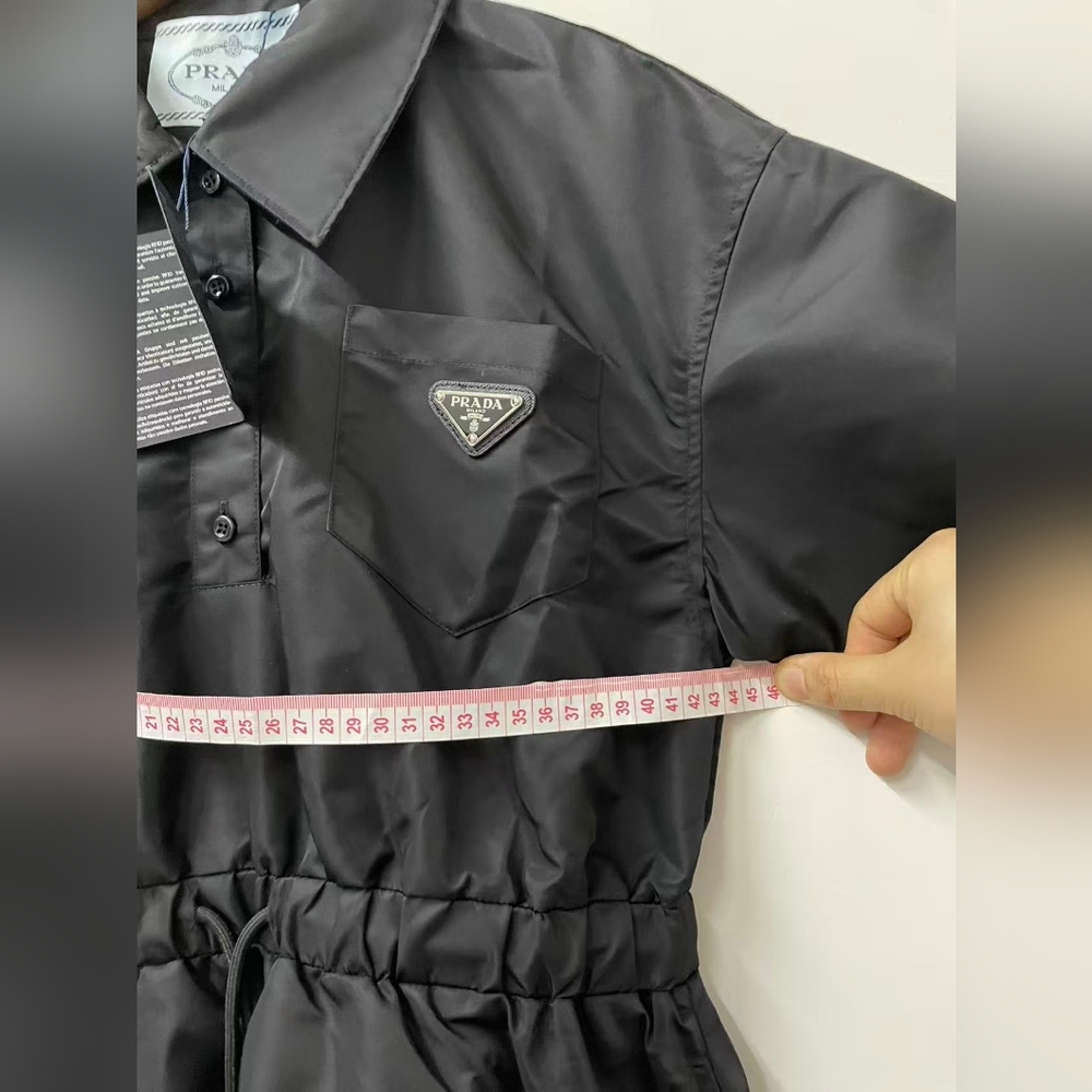 Prada Black Cinched Waist Dress - Picture 11 of 14
